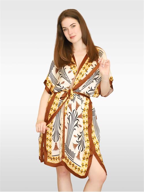 Printed satin dressing gown MAXMARA LEISURE | 2336910438600001